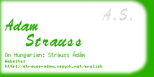 adam strauss business card